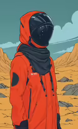 a person standing on a desert and looking at the desert
