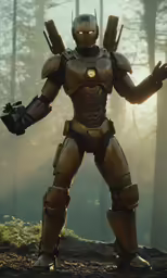 a humanoid from the sci - fi movie starcraft, standing on a mound