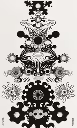 a white and black drawing of a design