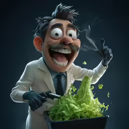 a cartoon character in a suit and tie