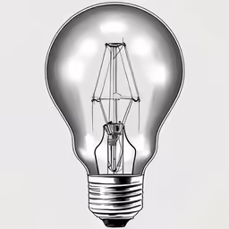 a large light bulb with many small lights
