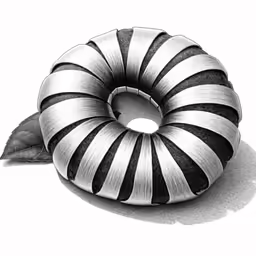 an interesting shape like a spiral on a leaf