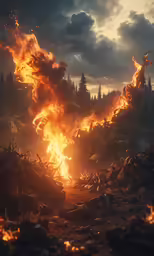 there are lots of fire in the air
