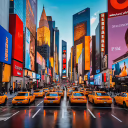 a busy city street filled with lots of traffic
