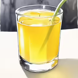 glass with a drink on top on a table