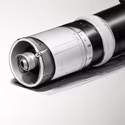 a silver camera on top of a piece of paper