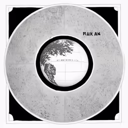 the circular view of the world on a paper