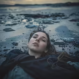 a girl on the beach with glasses on