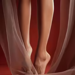 a close - up shot of a barefoot woman wearing high heels