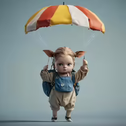 an adorable little girl holding a large umbrella
