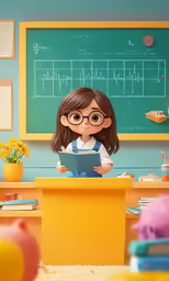 this is a young person with glasses holding a book