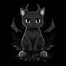 a bat with eyes is sitting on the ground