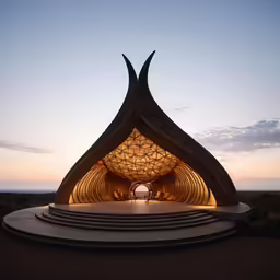a monument designed to resemble a piece of art