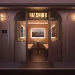 this is a photo of an entrance to a restaurant