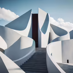 the architecture is shaped as they can be seen in this photo