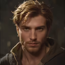 a man in brown hoodie standing and staring into camera