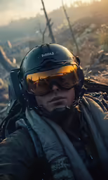 man wearing goggles and winter gear on his head