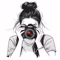 a woman taking a photo with a camera