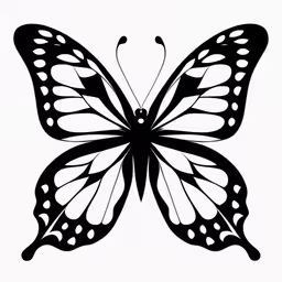 a black and white butterfly in the shape of a butterfly,a black and white butterfly with spots