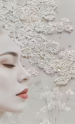 the portrait is very realistic with beautiful hair