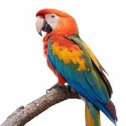 the colorful bird has many different colors on his head