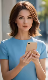 an image of a woman that is looking at her phone