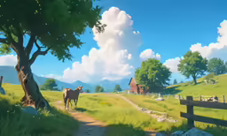 an animal that is standing in the grass