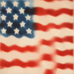 a flag is seen against an image of a flag
