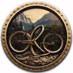 this is a very artistic bicycle picture with no frame