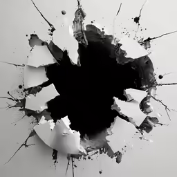 an open hole in a wall showing the inside