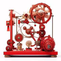 a very nice type of machine with gear and wheels on it