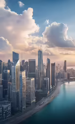 there is a beautiful city in the background