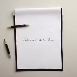 pencil resting on top of an unmade notebook