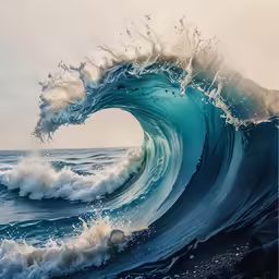 the ocean waves are in the water