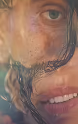 a close up of a man with frecky hair