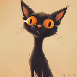 a close up of a cat with yellow eyes