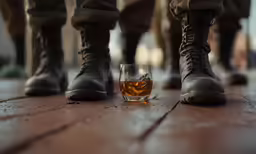 many people are standing around with their feet propped on the floor