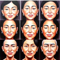 different stages of a female