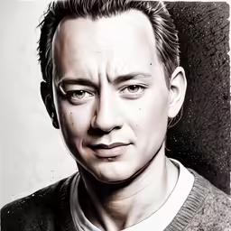 a portrait drawing of a man in an ugly manner