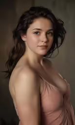 a nude woman with big breast posing for the camera