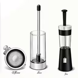an illustration of two different types of espresso and mozzarella maker