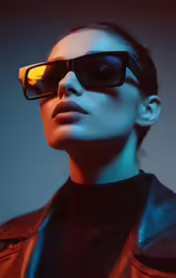 a woman wearing shades looking into the distance