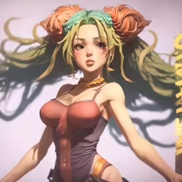 a character in front of the screen is dressed as a girl