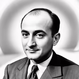 black and white portrait of a business man