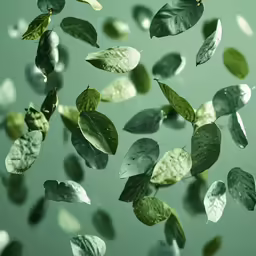 leaves fall from trees and down on water