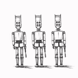 some very cute little robot drawings