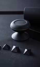 the knob on the table is black