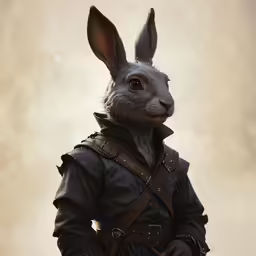 a man with a bunny suit and hat