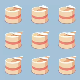 a set of six stacks of different types of stacked boxes,the illustrations show the steps in which the toilet seat covers are cut,different layers of the top and bottom of a cake,a bunch of different shapes of an object,a set of images showing different types of boxes