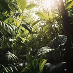some plants in the middle of some woods